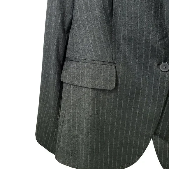 NWOT BODY by Victoria Gray Striped Blazer One Button Women's Size 16 - Picture 4 of 7